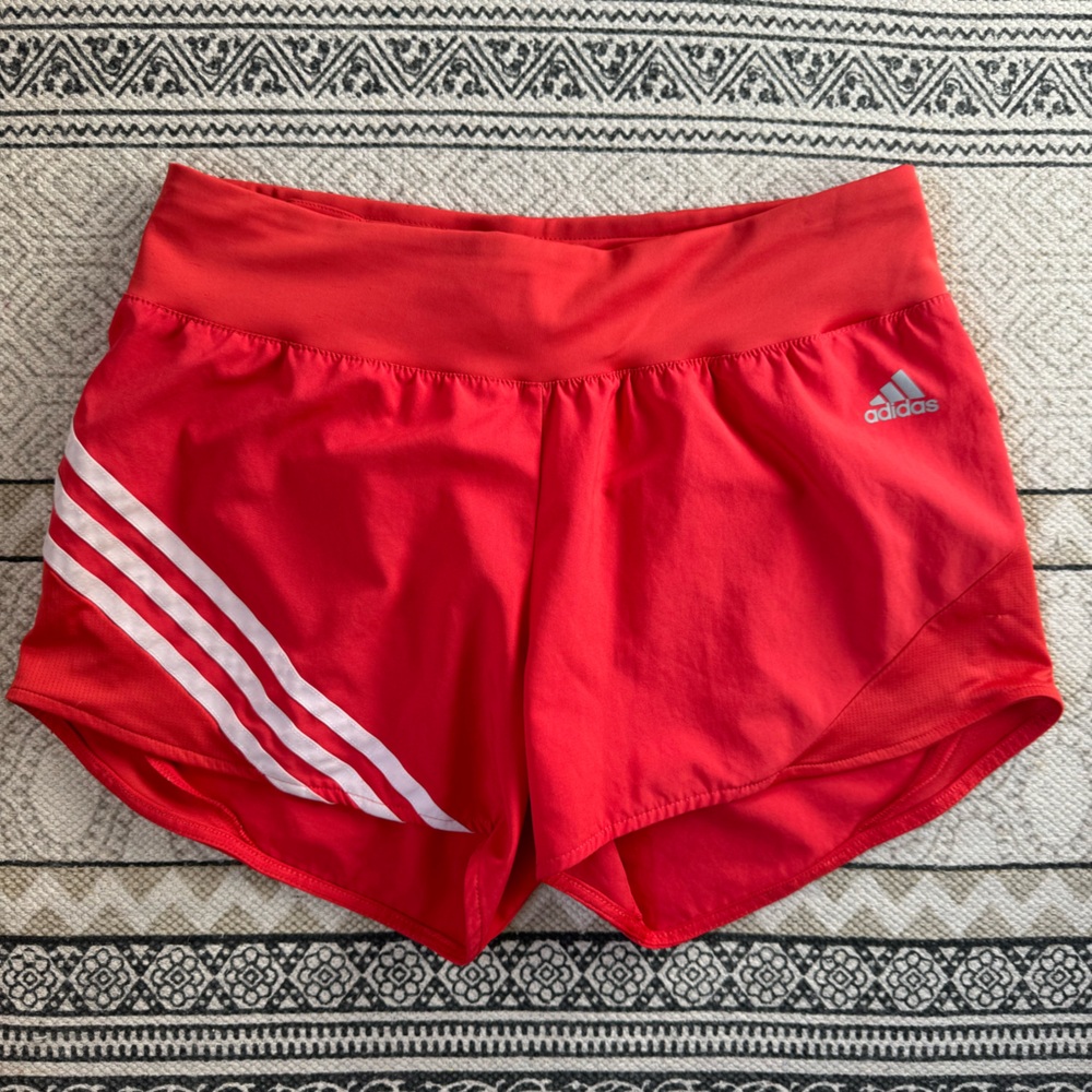 Adidas aero ready running shorts size 4 - super cute vibrant coral